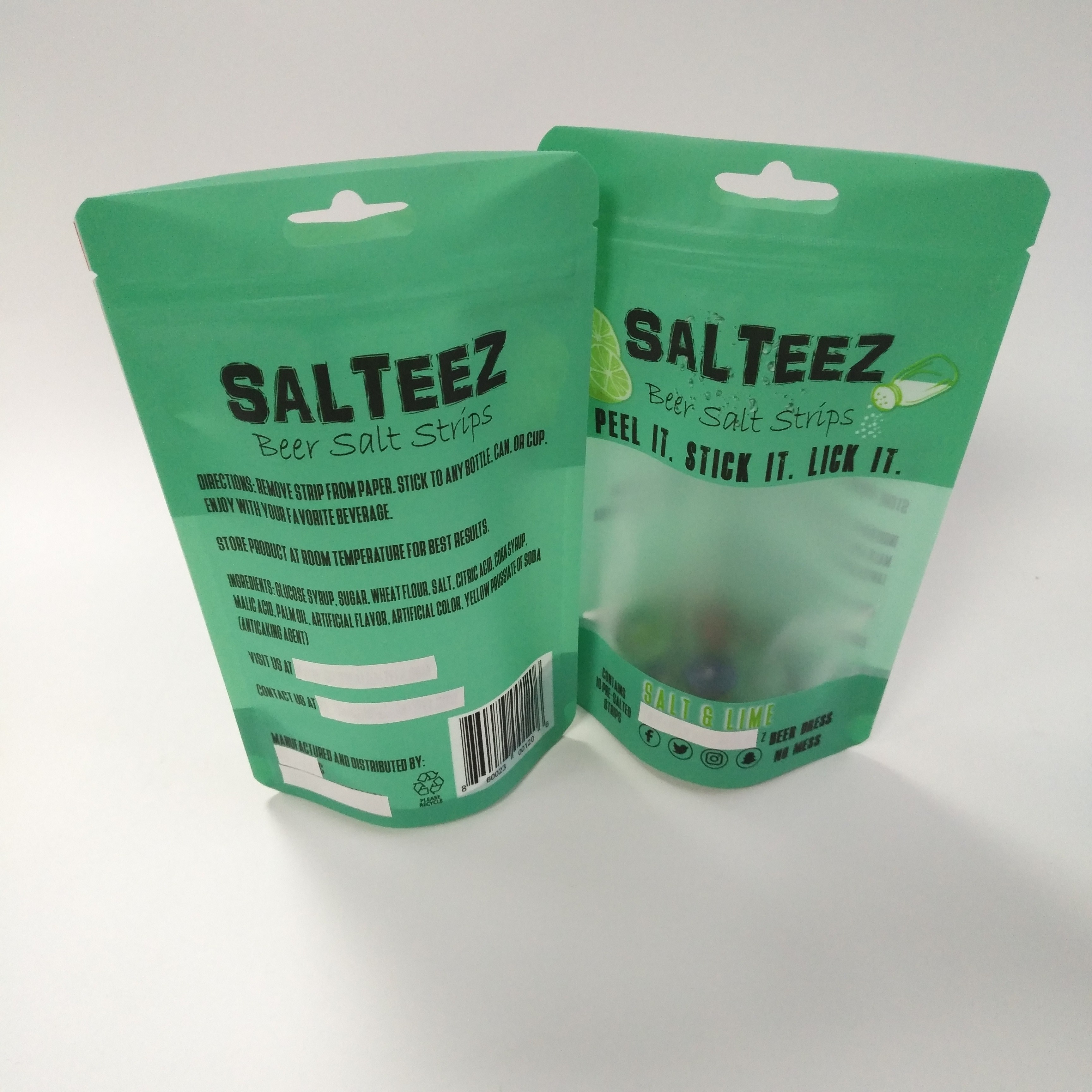 پاک کردن کیسه زیپ ایستاده CMYK 100mic با زیپ