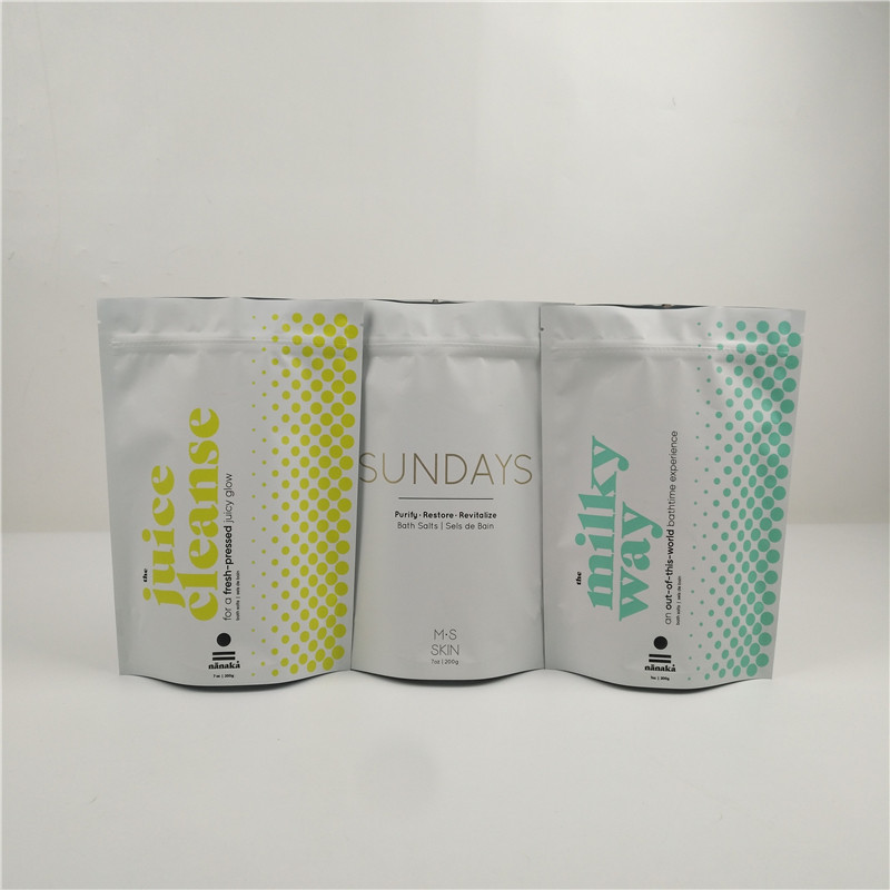 کیسه های فویل آلومینیومی ورقه ورقه مات 400 گرم نمک حمام پلاستیکی VMPET