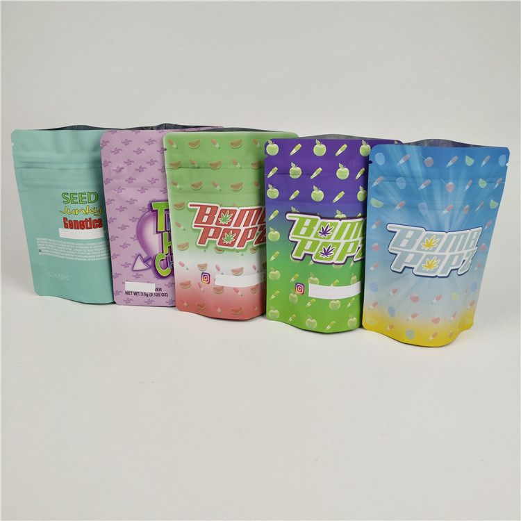 PMS Smell Proof Weed Mylar Bags Foil چند لایه کیسه CBD Ziplock