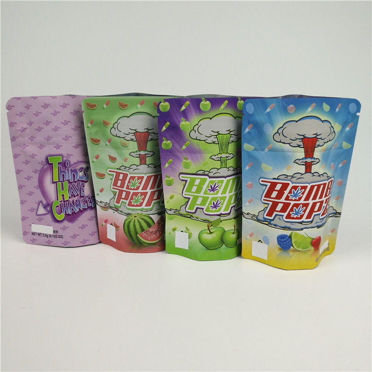 3.5G Weed Mylar Ziplock Bags مواد چند لایه درجه مواد غذایی