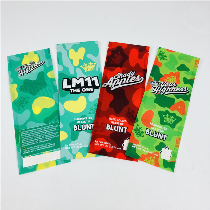 کیسه های Vmpet PA 1.5C Mylar Foil Tobacco Pouch AL 0.7C Woods Blunt Wraps