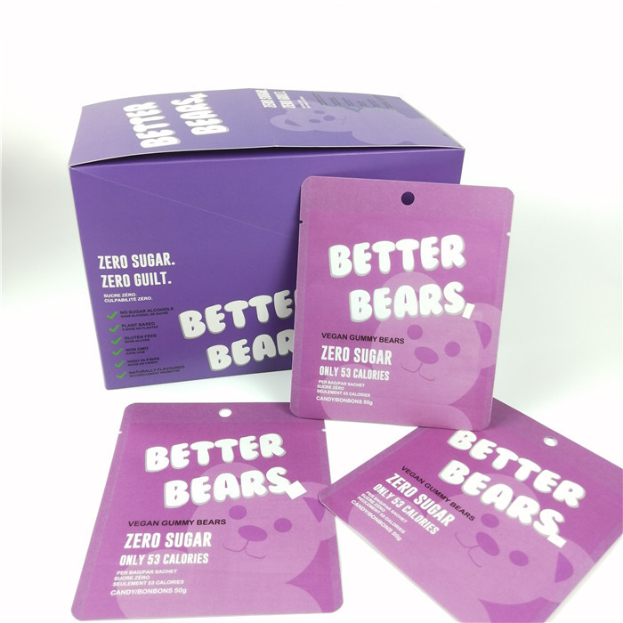 350 گرم کاغذ Gummy Cbd کارتن بسته بندی جعبه cmyk