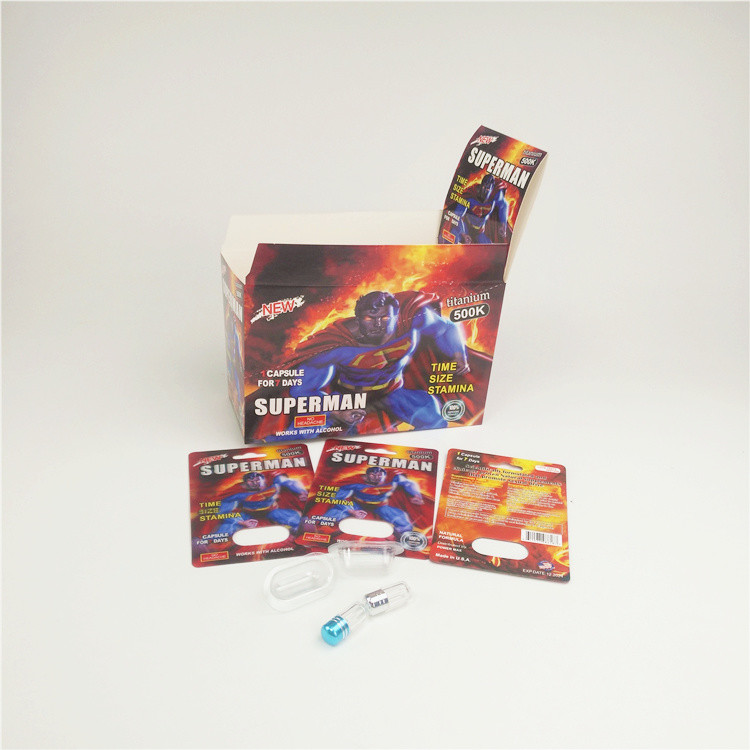 کارت های کاغذی تاول Rhino 10k Platinum Stamping Hot for Male Enhancement Capsule