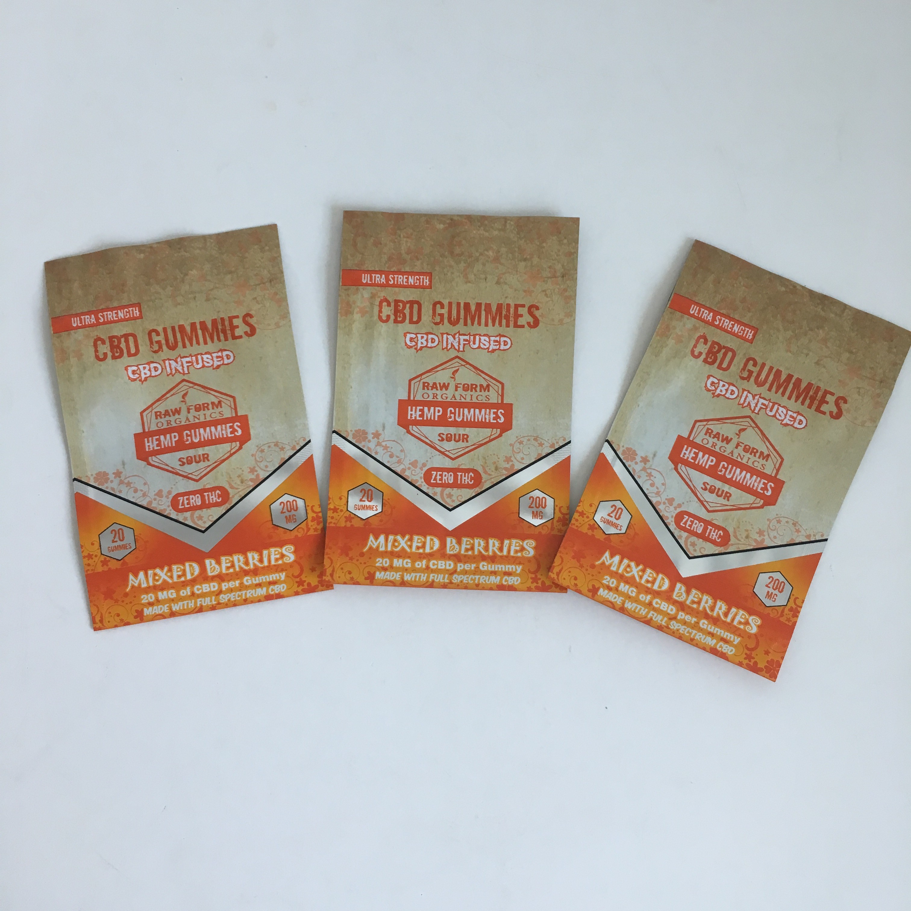 چاپ Ziplock Cannabis Flower Plastic CBD تزریق 50mg 100mg Gummies Ziplock Mylar کیسه های بسته بندی