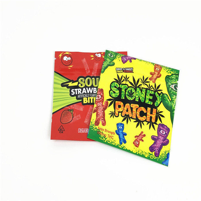SGS 120mic Gravure Mylar Packaging Bag Edible Flavour Sour Bets CMYK Pantone