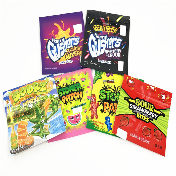 کیف مات CMYK 100mic Mylar Foil Pouch Packaging VMPET CBD Package Pouch