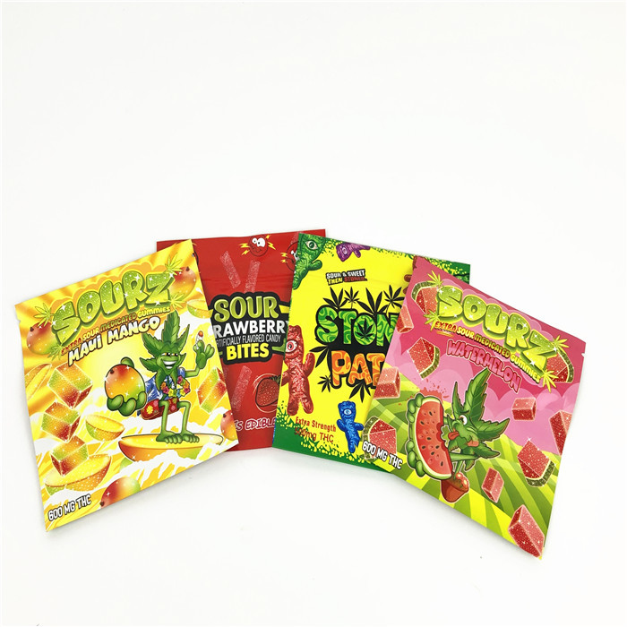 1 پوند 3.5 گرم پلاستیکی MOPP VMPET UV Spot Pouch 120mic Childproof Mylar Ziplock Bag