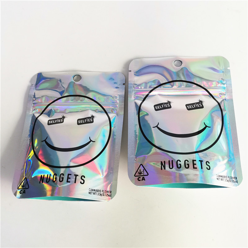 کیسه زیپ 3.5 گرم Cbd گیاهی بسته بندی مات براق 12C VMPET Cbd زیپ