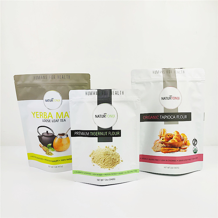 کیسه 100mic CMYK بسته بندی پلاستیکی غلات ISO Gravure Mylar Stand Up Pouch