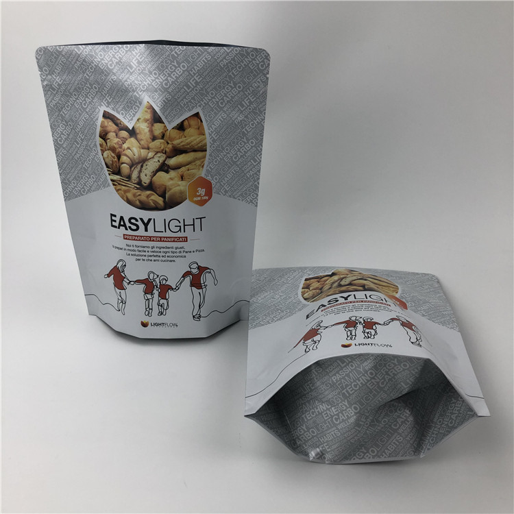 200mic CMYK MOPP Moringa Stand Up Ziplock Bag 1000g SGS برای پودر پروتئین