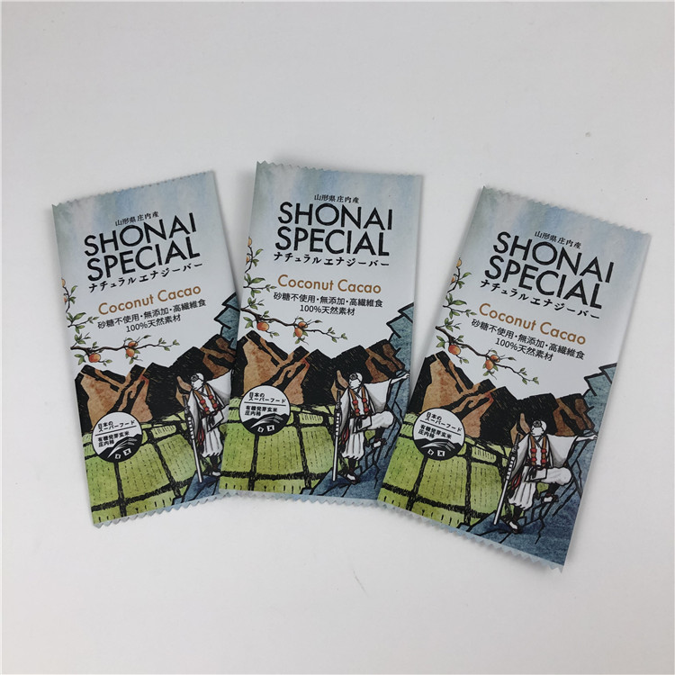 مهر و موم پشت کیسه سفارشی بسته بندی مواد غذایی درجه پلاستیک نوار گرانولا برای بسته بندی شکلات/میله انرژی