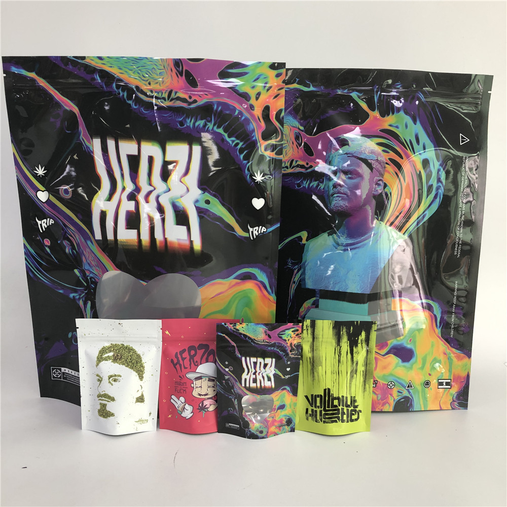 بسته بندی دانه های چاپ شده سفارشی علف های هرز بسته بندی سیگار دودی کیسه تنباکوی برگ کهربایی/کیسه های بسته بندی بسته بندی بلانت