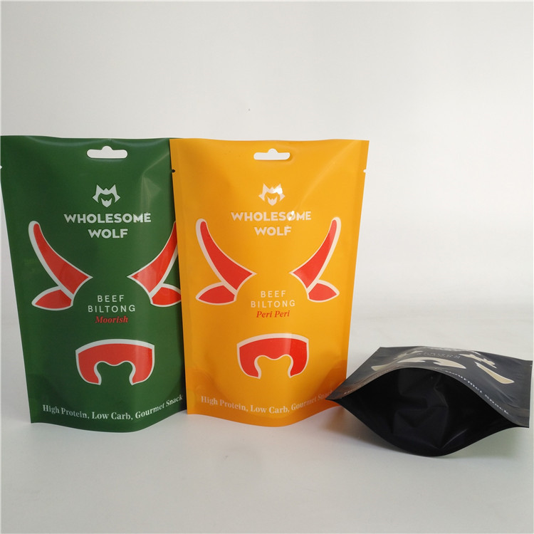 MOPP Childproof Mylar Bag Biltong Beef Jerky بسته بندی 110 میکرون