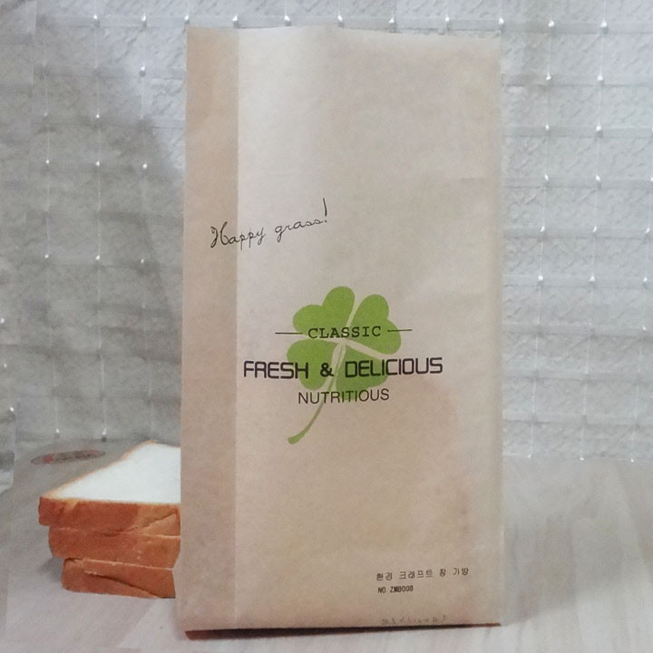 مواد غذایی درجه سفارشی کرافت کیسه های کاغذی بسته بندی برای نان / کیک