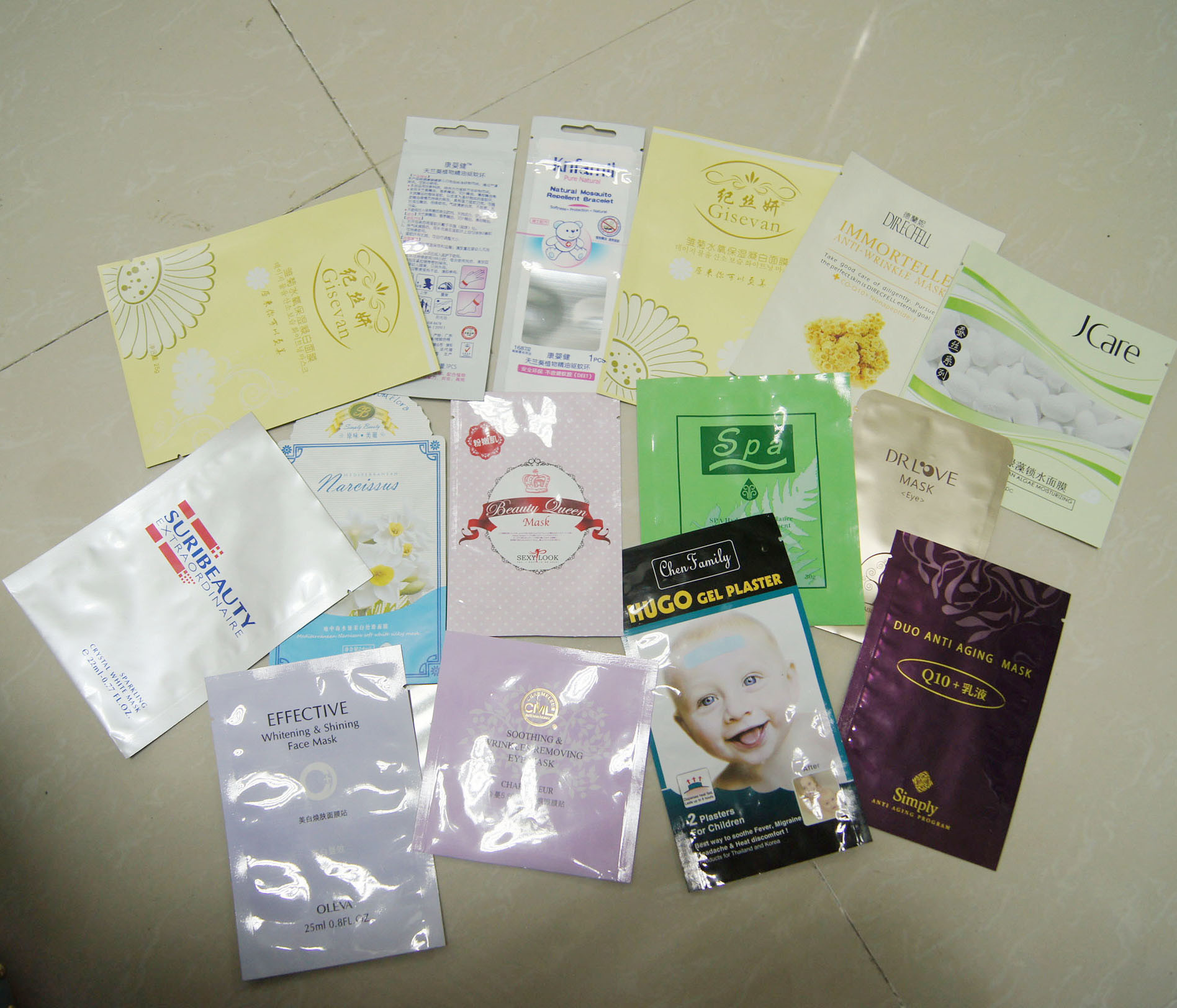 کیسه های لوازم آرایشی سفارشی 100mic، کیسه فویل آلومینیوم مهر و موم شده سه طرفه