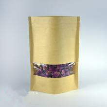 ظرفیت 150 گرم سفارشی کیسه کاغذ زیپ با پنجره شفاف