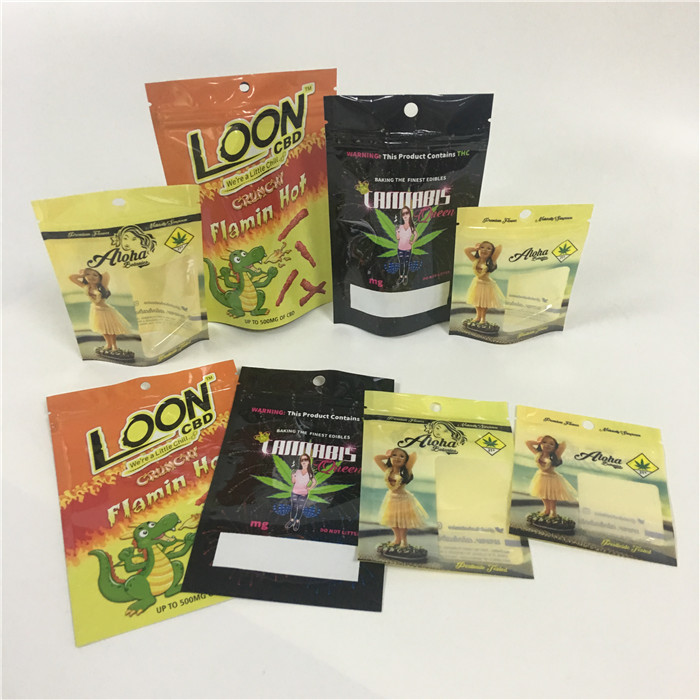 کیسه‌های زیپ‌لاک مقاوم در برابر بو کیسه‌های هولوگرافی پلاستیکی با شکل نامنظم