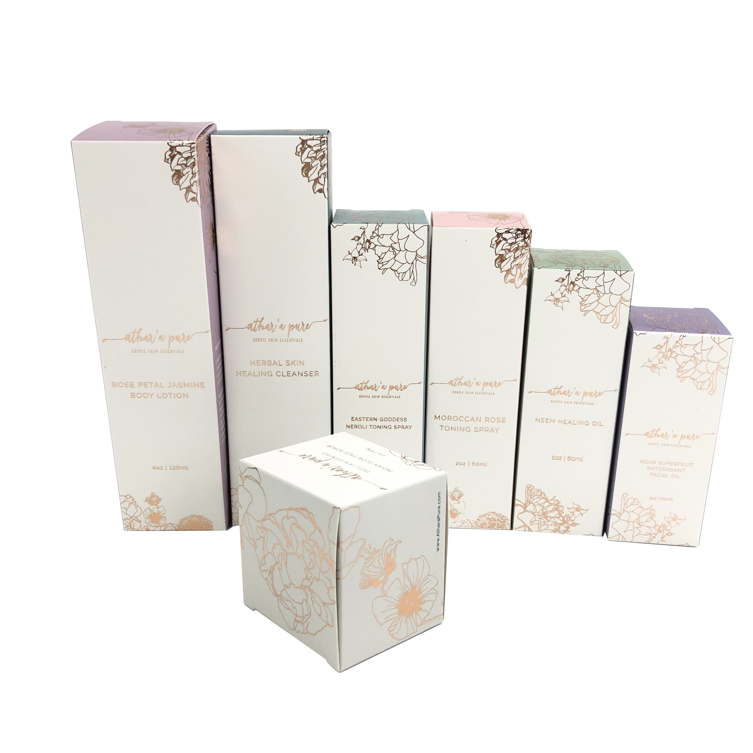 جعبه کاغذی لوازم آرایشی و بهداشتی جعبه بسته بندی مژه سفارشی با مهر زنی با فویل طلا