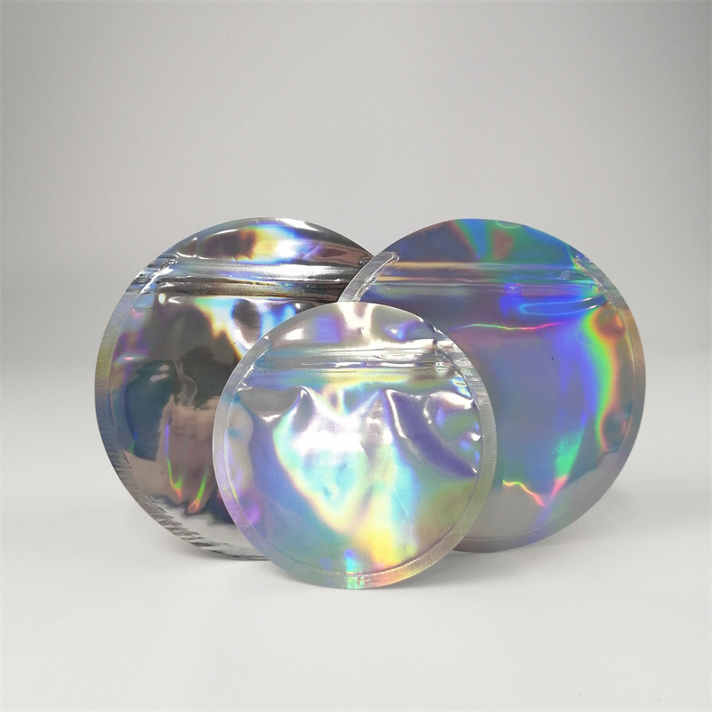 چاپ سفارشی کیسه های پلاستیکی گرد شکل خوراکی بسته بندی 3.5 گرم 7 گرم