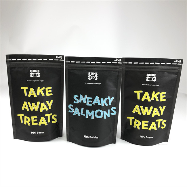 کیسه های پلاستیکی چاپ شده CMYK بسته بندی کیسه غذای سگ کاغذ کرافت