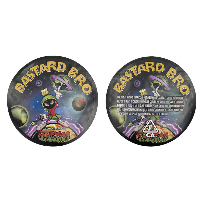 کیسه بسته بندی فویل مایلار دایره ترکیبی دایره کات دار ضد بو 3.5 گرم