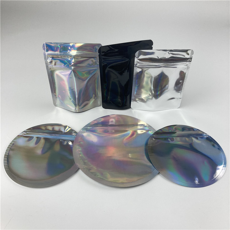 کیسه زیپ دار پایه گرد پلاستیکی Runtz Edibles Die Cut Shaped Mylar Bag 3.5g