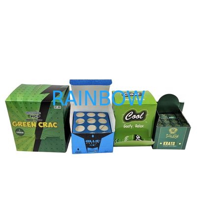 کاغذ کرافت بازیافتی جعبه کرافت برای میان وعده برای کوکی های نوار انرژی کاستمیک کارتونی کاونتر نمایش بسته بندی اسفنج