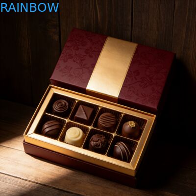 جعبه هدیه شکلات سفارشی با لوگوی شخصی‌سازی شده بسته‌بندی آب نبات شکلات جعبه لوازم آرایشی جعبه شکلات خالی