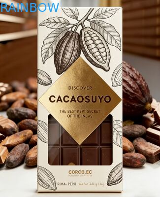 جعبه کاغذی کرافت زیست تخریب پذیر سفارشی درجه غذایی با پنجره شفاف برای بسته بندی شکلات